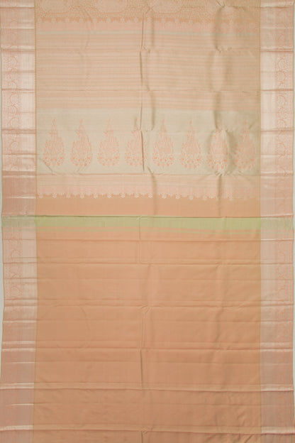 Taranga Kanchi Silk Brocade Cream Saree
