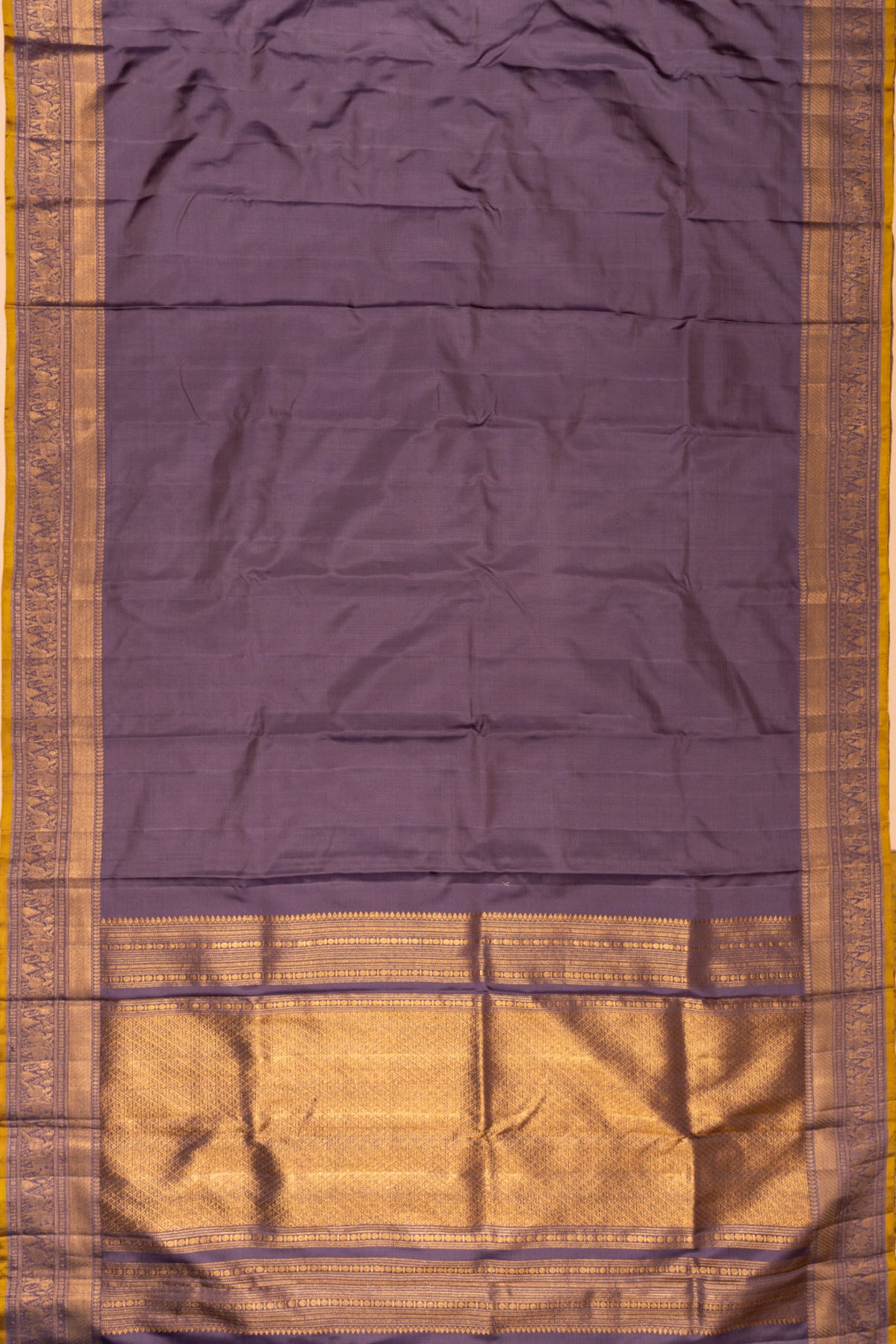 Kanchipuram Silk Twill Lilac Saree