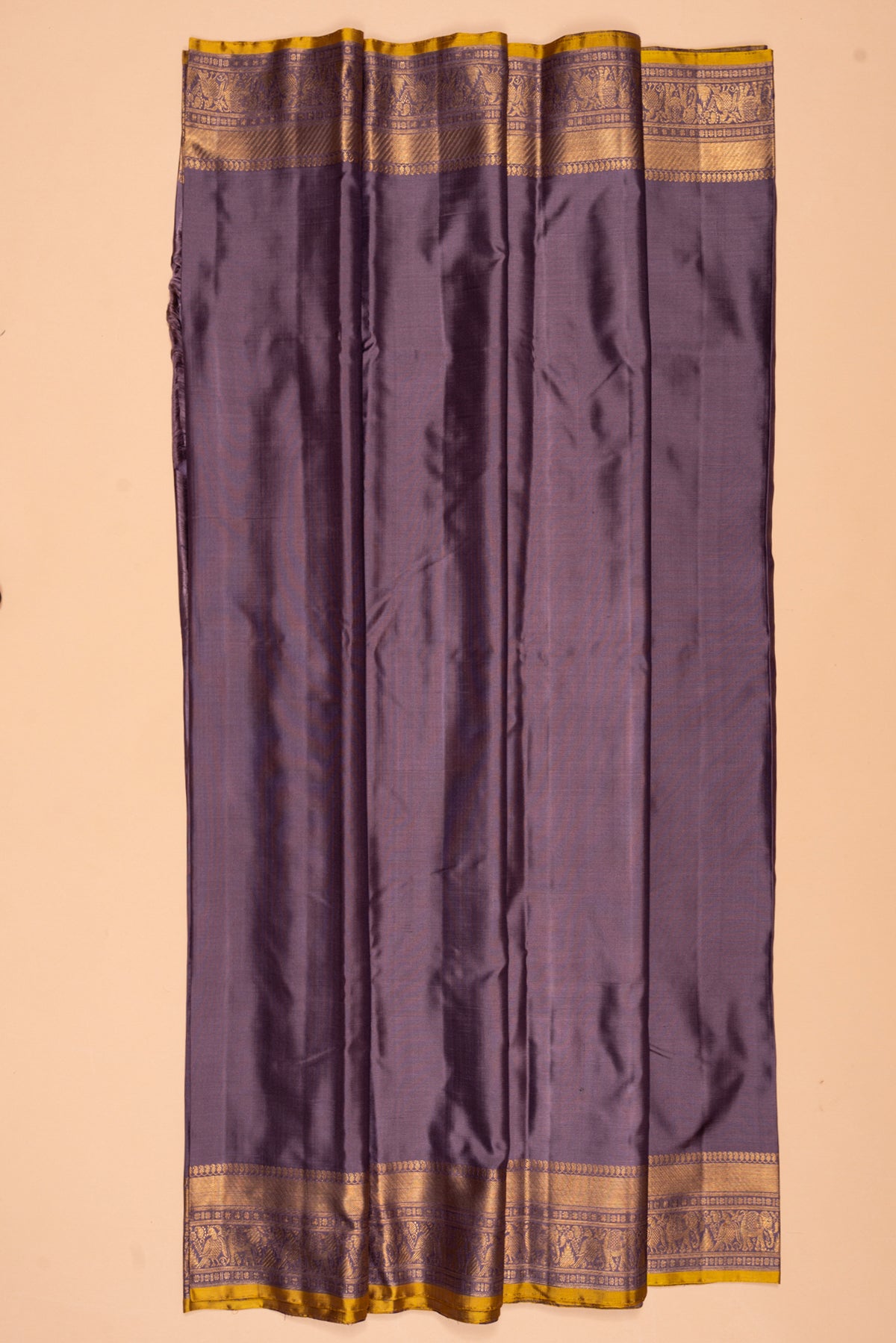 Kanchipuram Silk Twill Lilac Saree