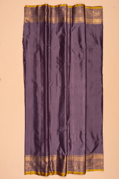 Kanchipuram Silk Twill Lilac Saree