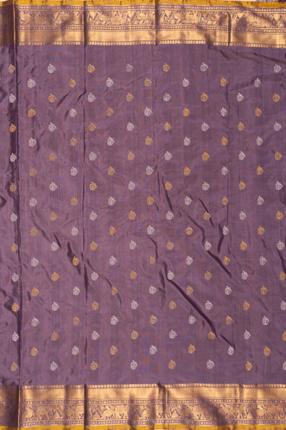 Kanchipuram Silk Twill Lilac Saree