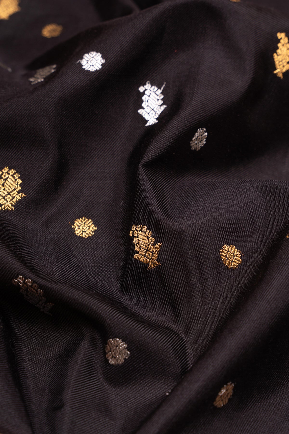 Kanchipuram Silk Twill Black Saree