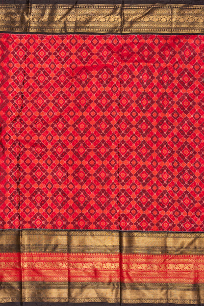 Kanchipuram Silk Twill Black Saree