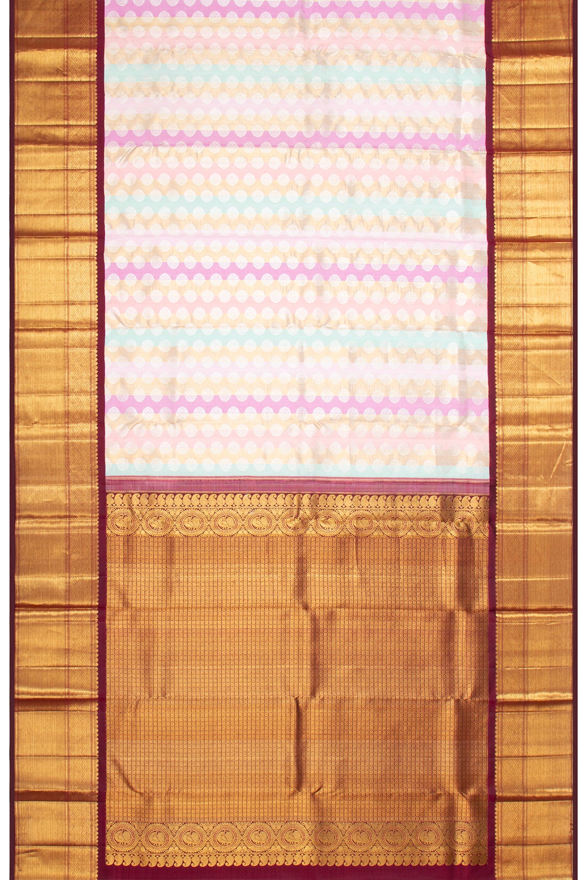 Kanchipuram Silk Brocade Multi-Color Saree