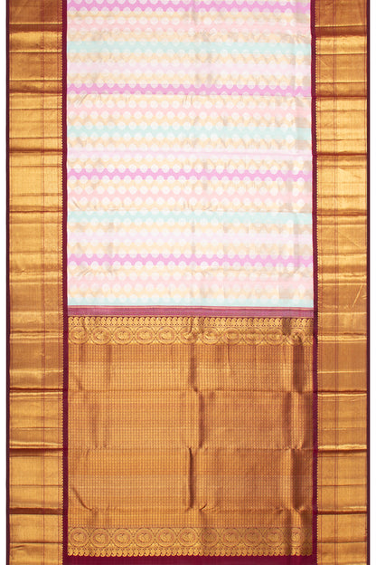 Kanchipuram Silk Brocade Multi-Color Saree