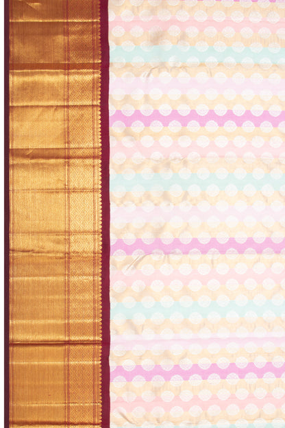 Kanchipuram Silk Brocade Multi-Color Saree