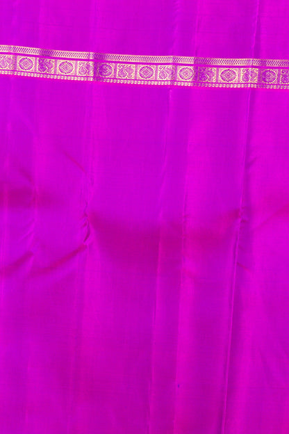Kanchipuram Silk Butta Violet Saree With Rettai Pattu Border