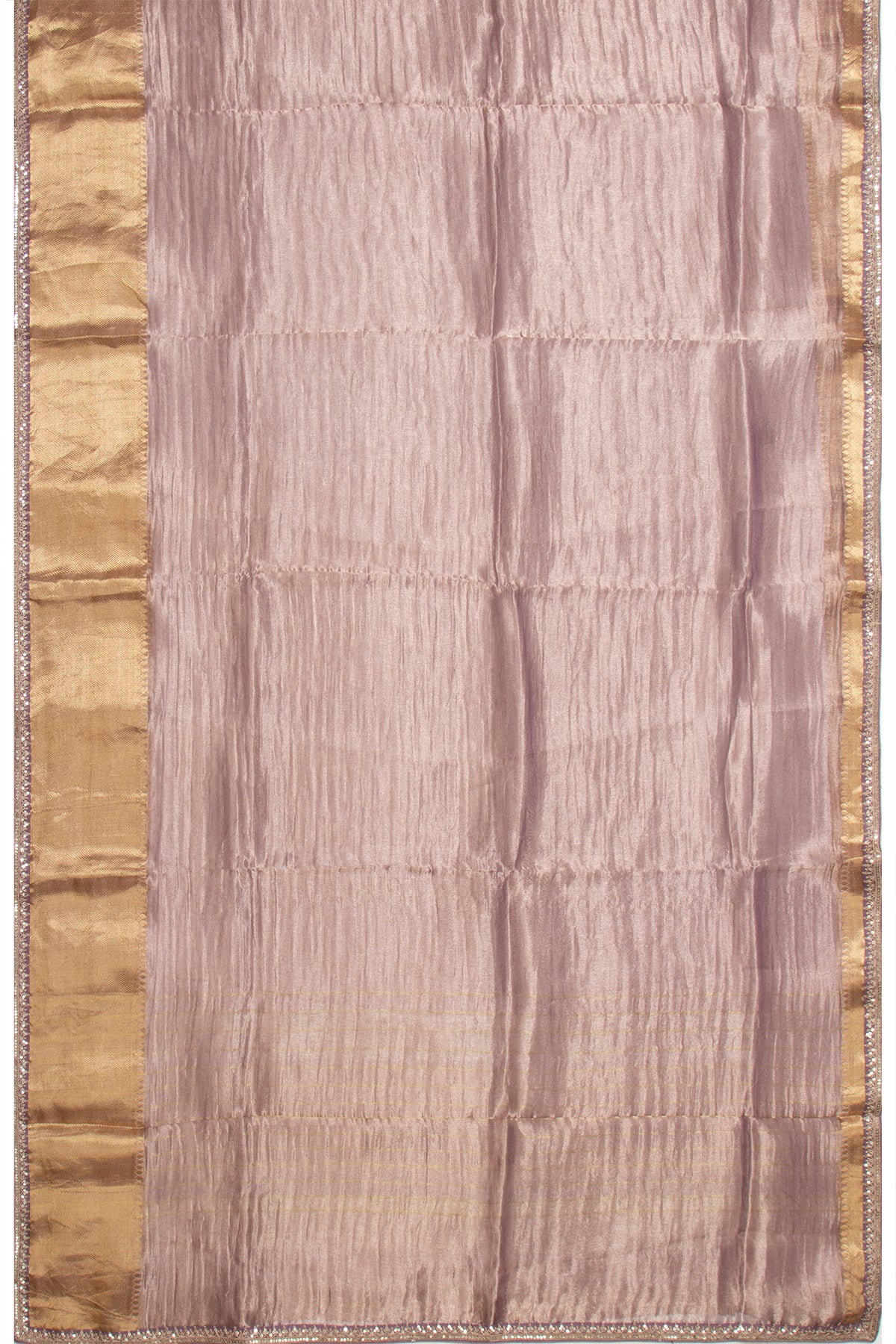 Tissue Crush Organza Plain Purple Saree