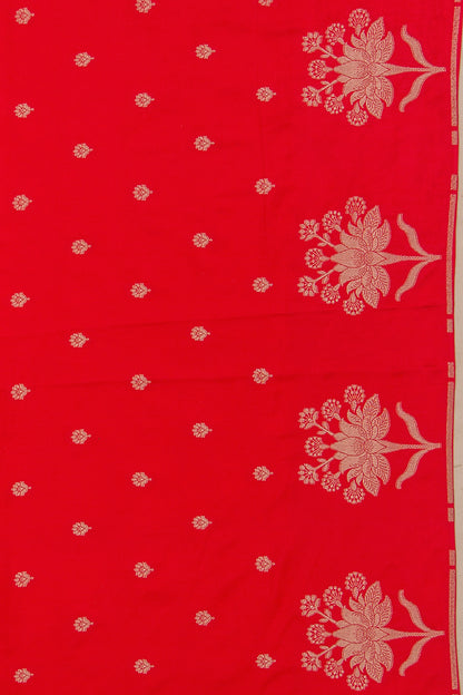 Banarasi Satin Brocade Red Saree
