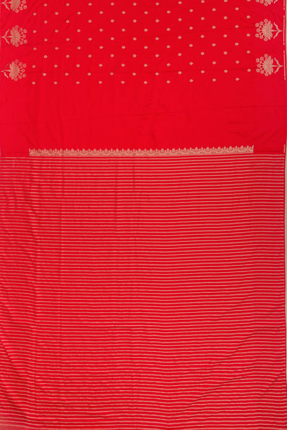 Banarasi Satin Brocade Red Saree