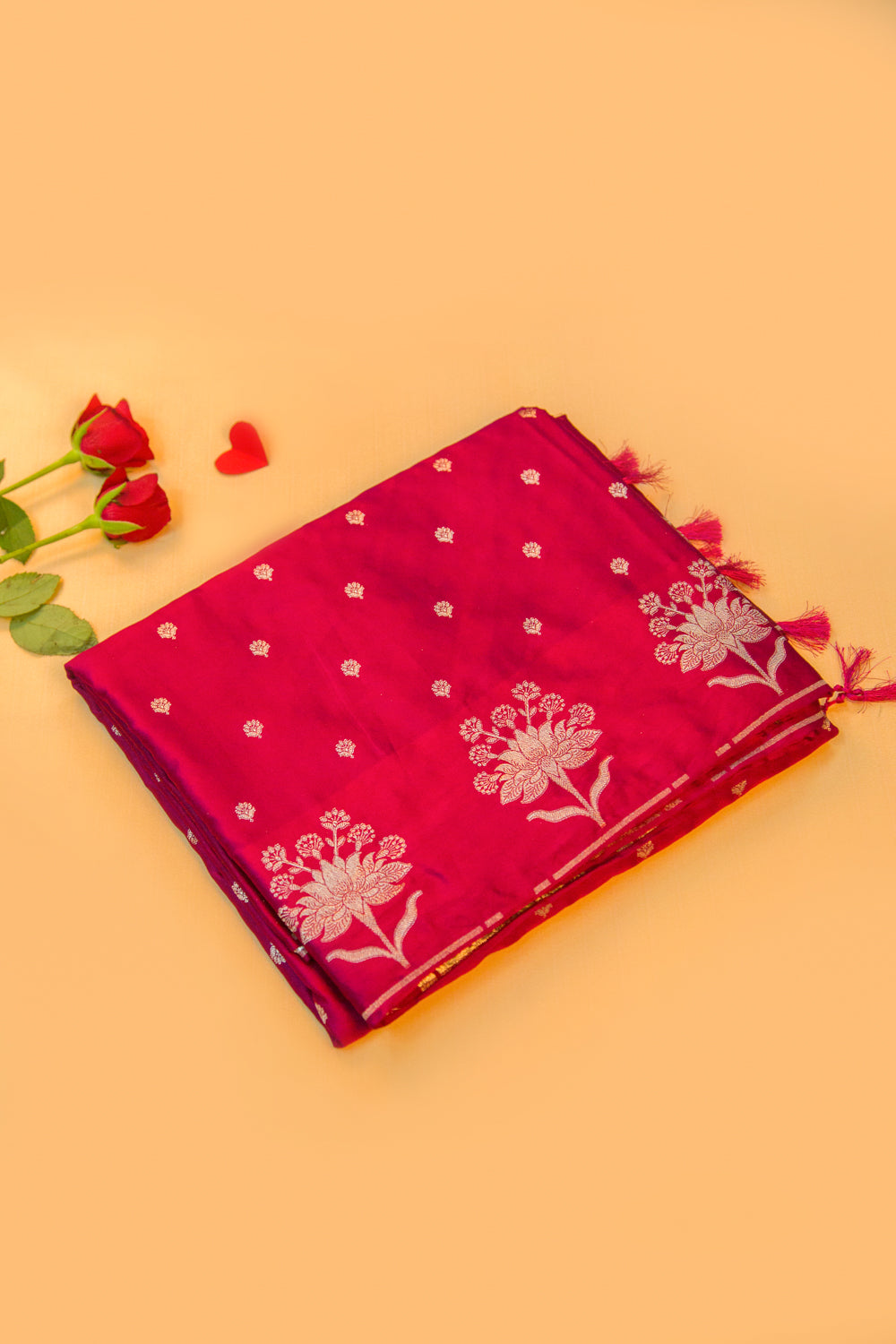 Banarasi Satin Brocade Purple Saree