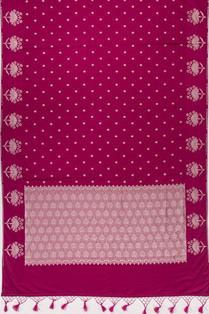 Banarasi Satin Brocade Purple Saree