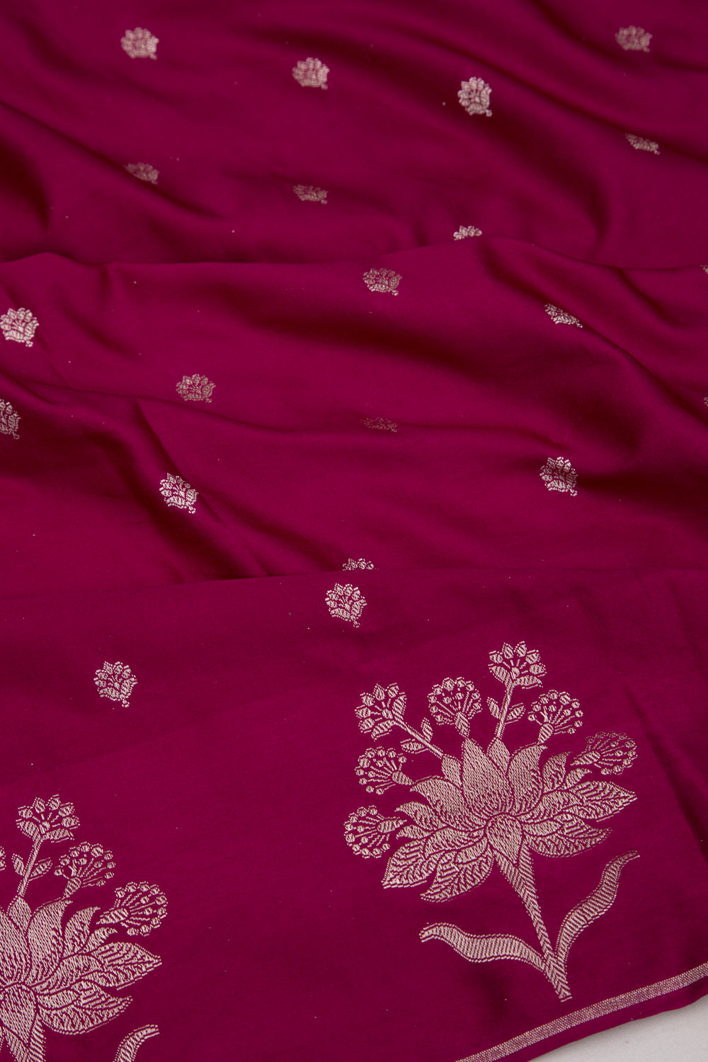 Banarasi Satin Brocade Purple Saree