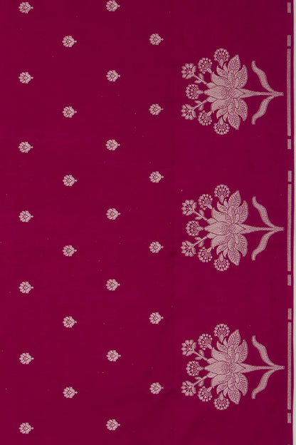 Banarasi Satin Brocade Purple Saree