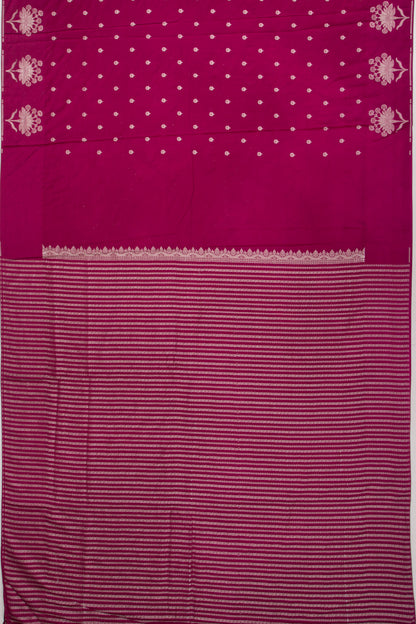 Banarasi Satin Brocade Purple Saree