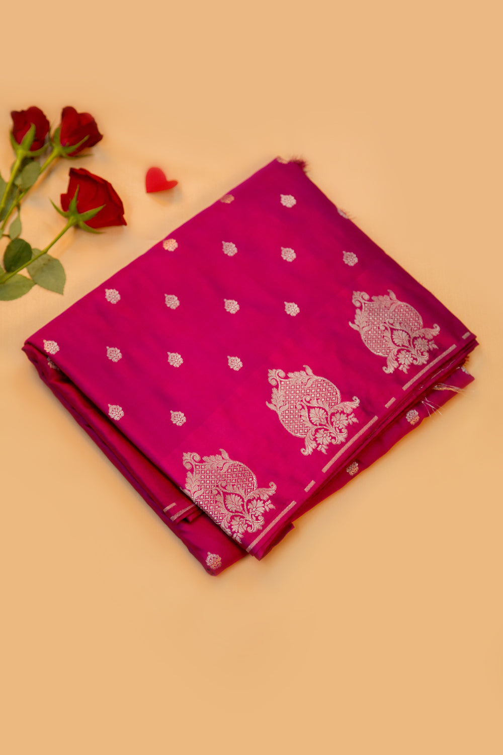 Banarasi Satin Brocade Pink Saree