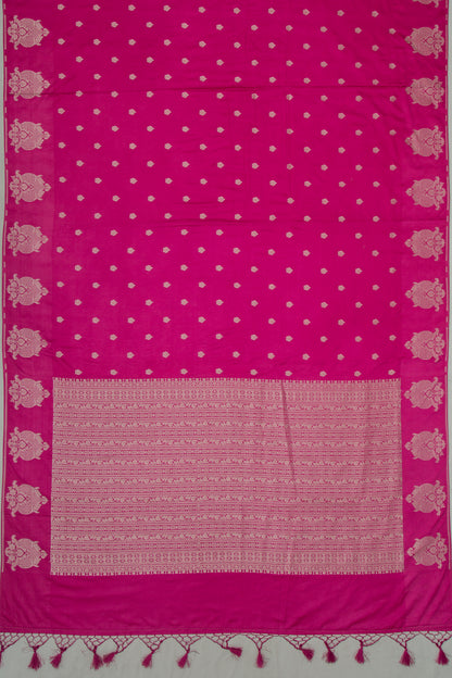 Banarasi Satin Brocade Pink Saree