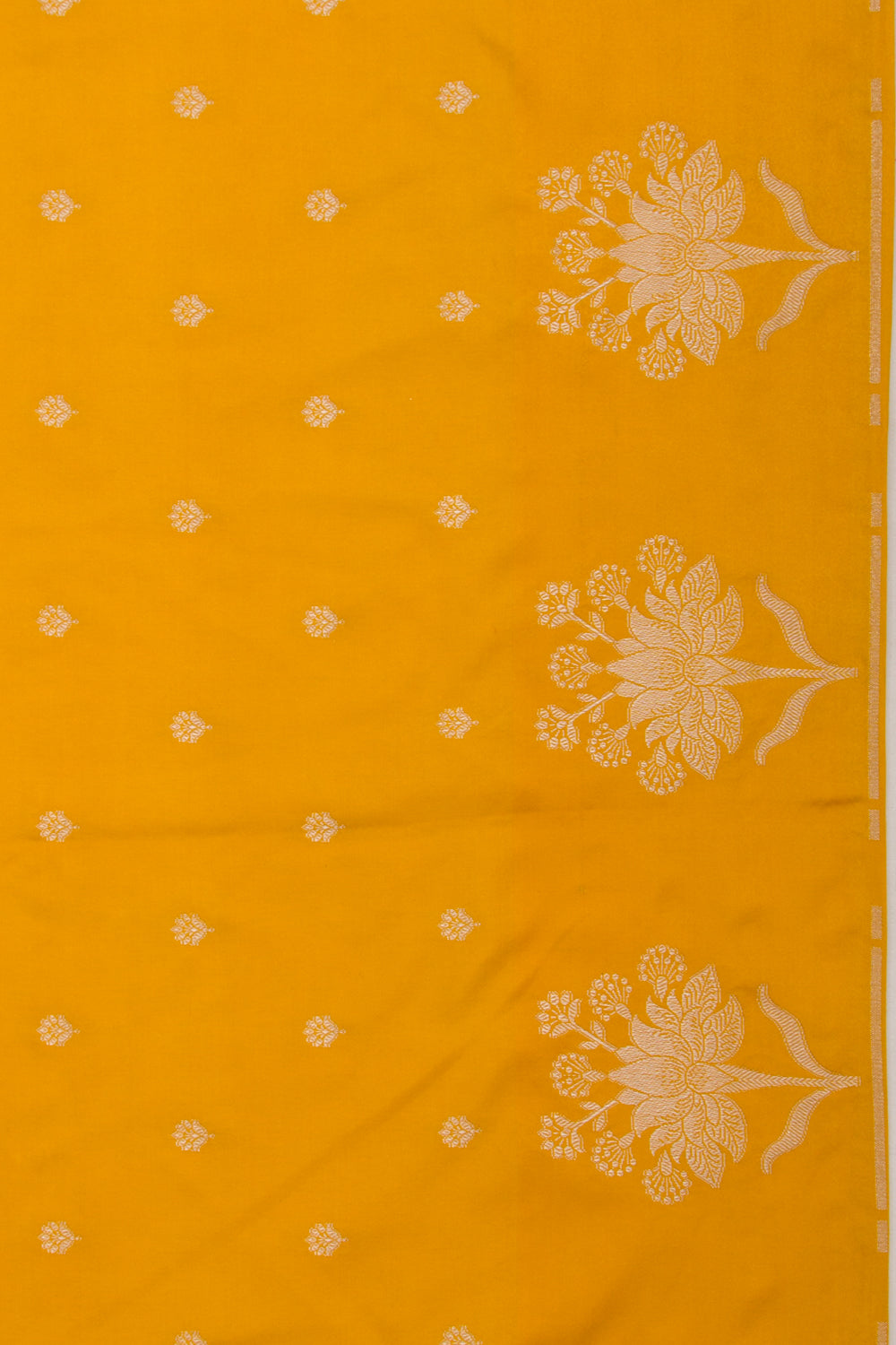 Banarasi Satin Brocade Yellow Saree