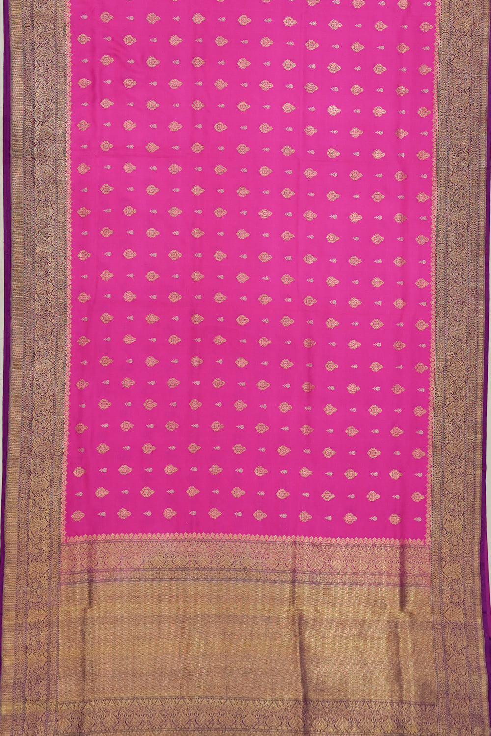 Kanchipuram Silk Butta Magenta Pink Saree