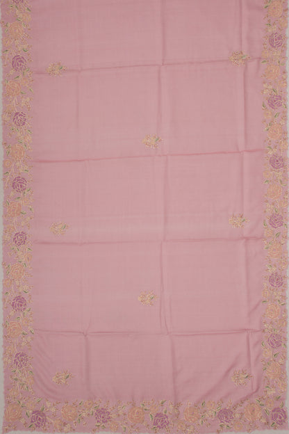 Tussar Plain Pastel Pink Saree
