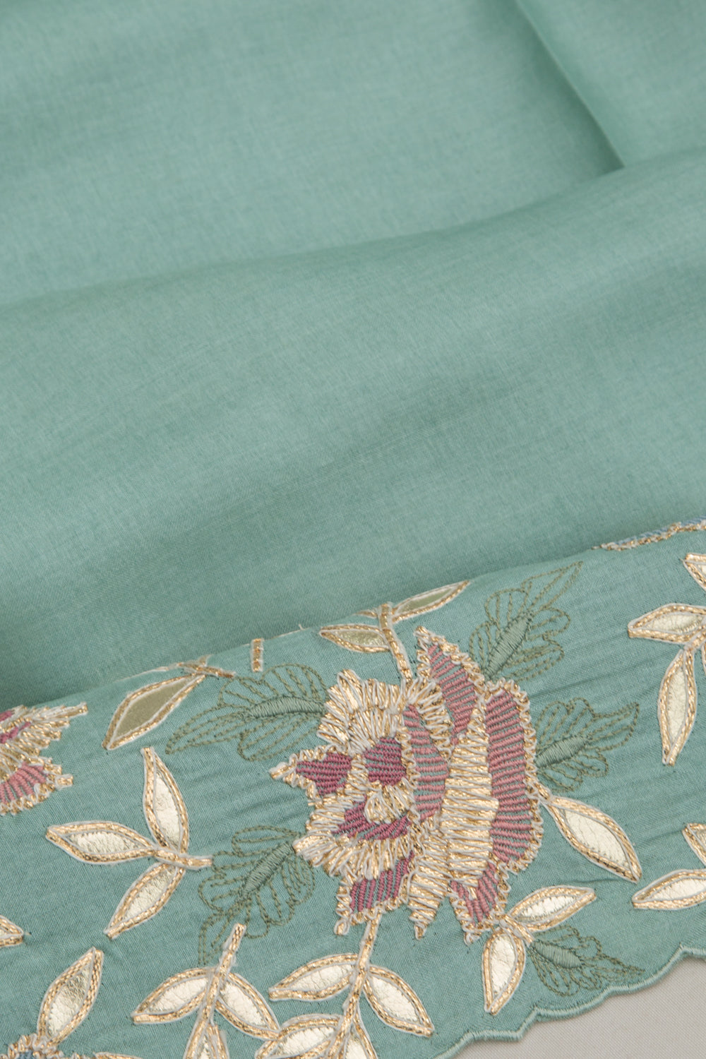 Tussar Plain Pastel Blue Saree