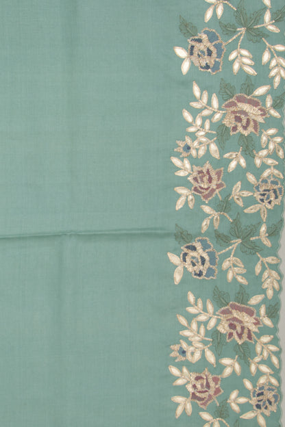 Tussar Plain Pastel Blue Saree