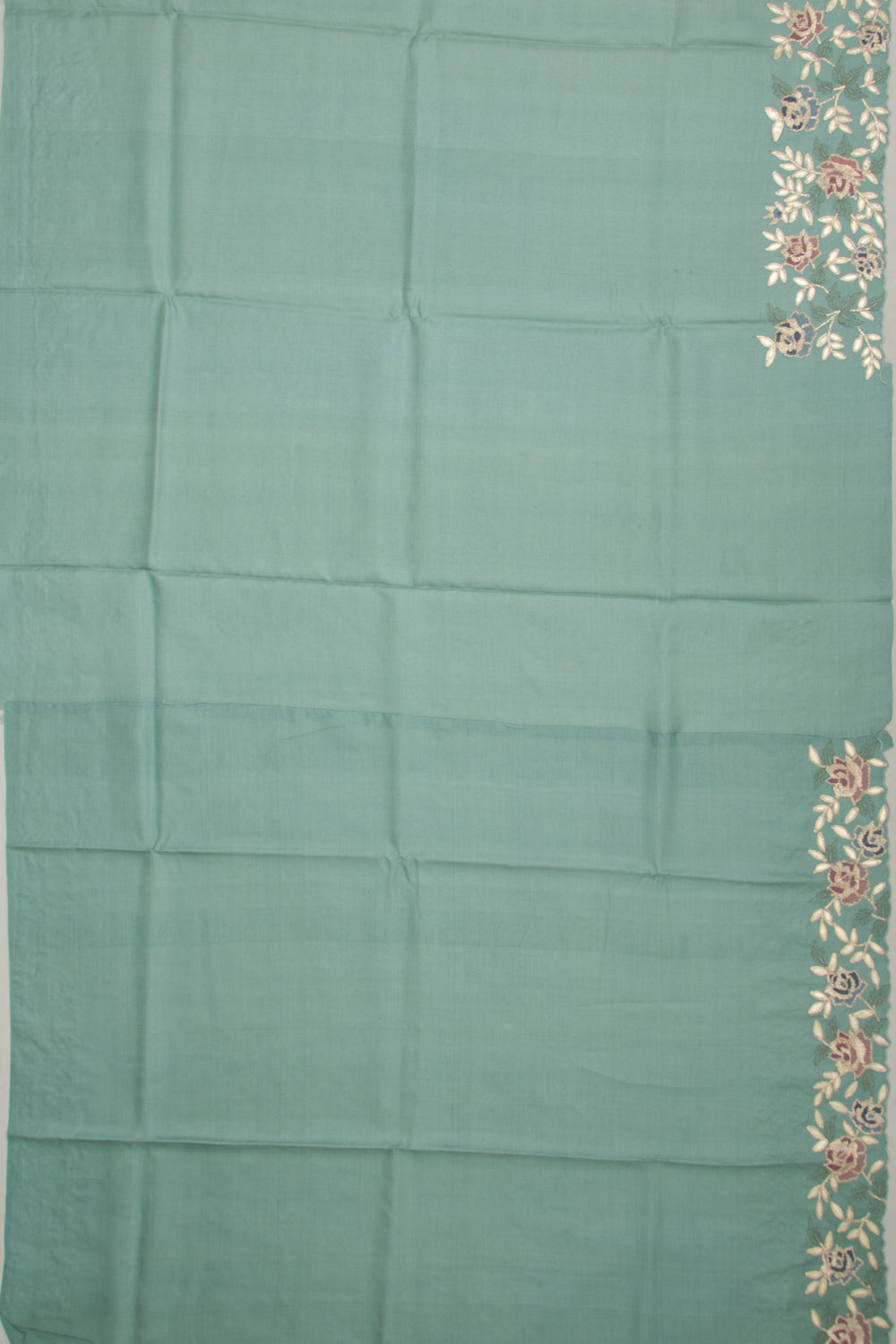 Tussar Plain Pastel Blue Saree