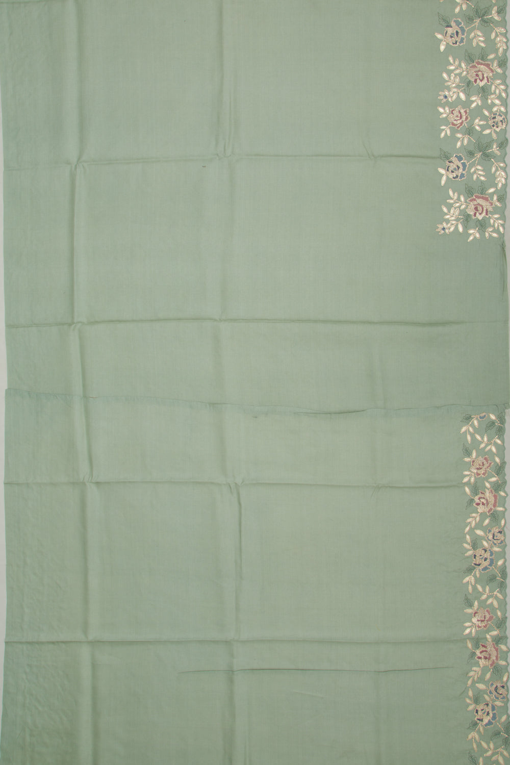 Tussar Plain Pastel Green Saree