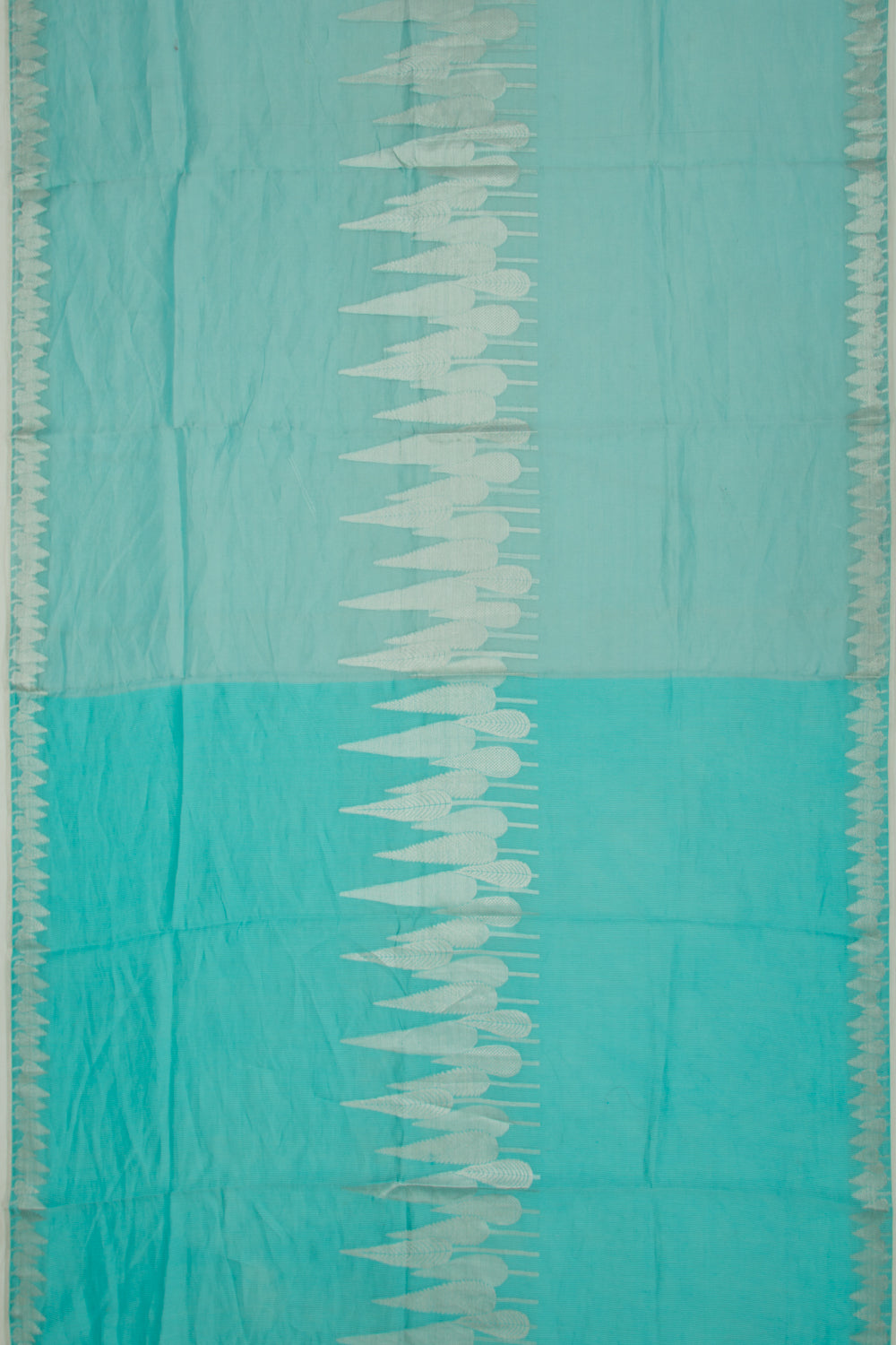 Organza Tissue Plain Sky Blue Saree