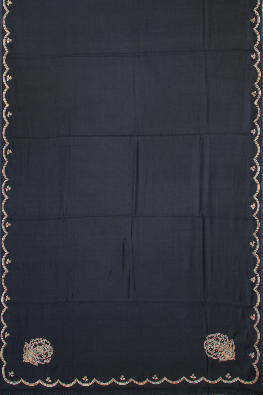 Banarasi Silk Plain Dark Blue Saree