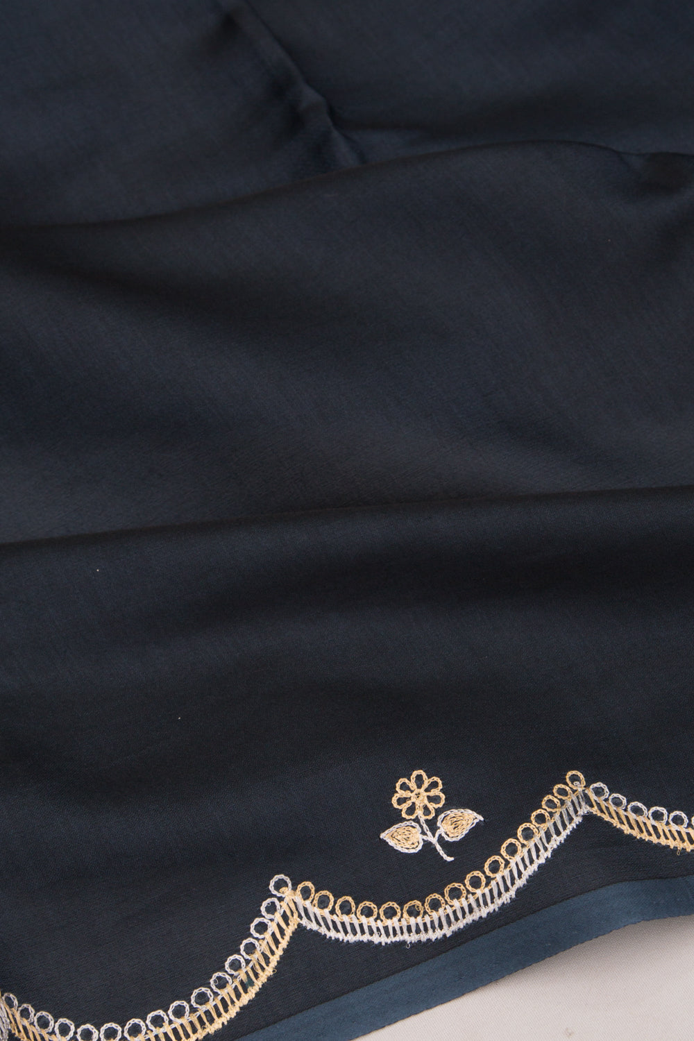 Banarasi Silk Plain Dark Blue Saree