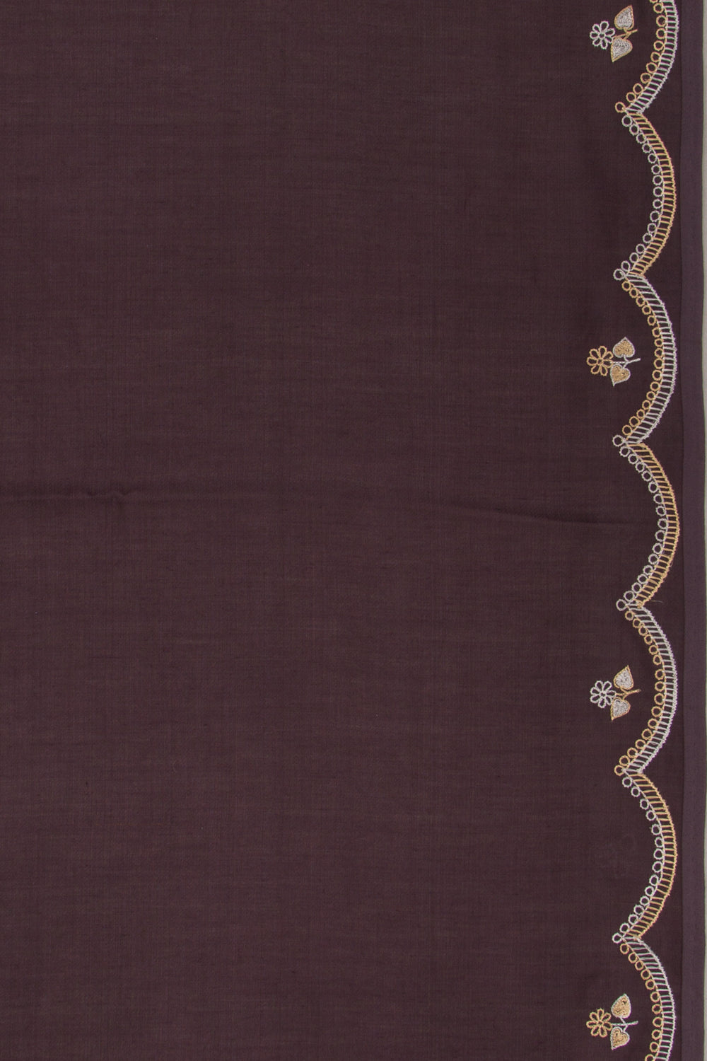 Banarasi Silk Plain Brown Saree
