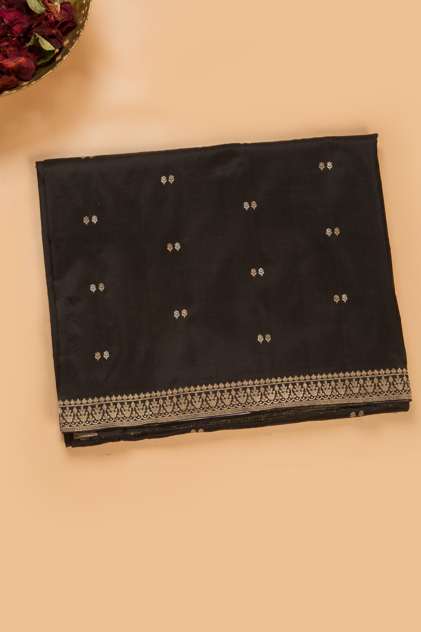 Banarasi Katan Silk Butta Black Saree