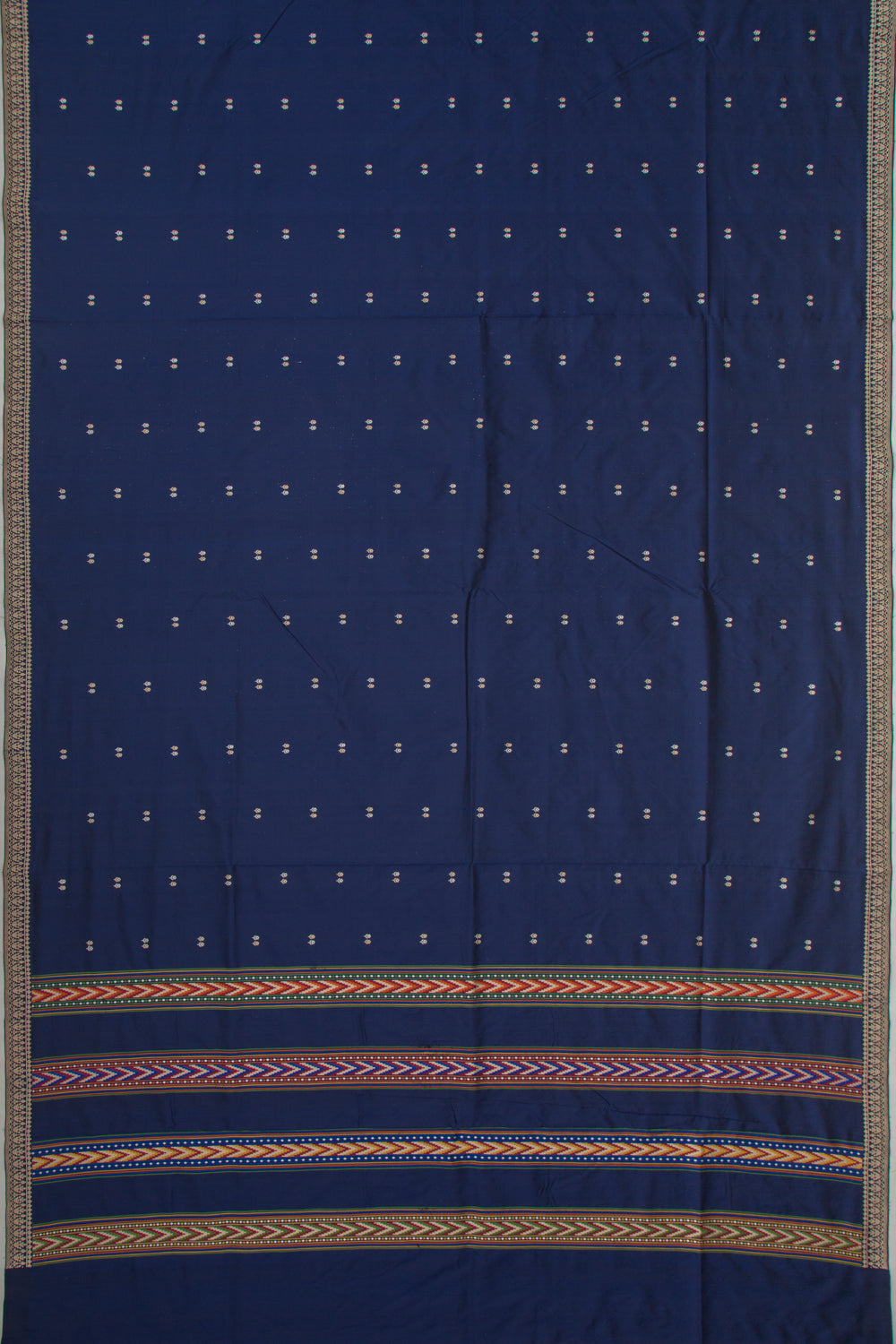 Banarasi Katan Silk Butta Dark Blue Saree