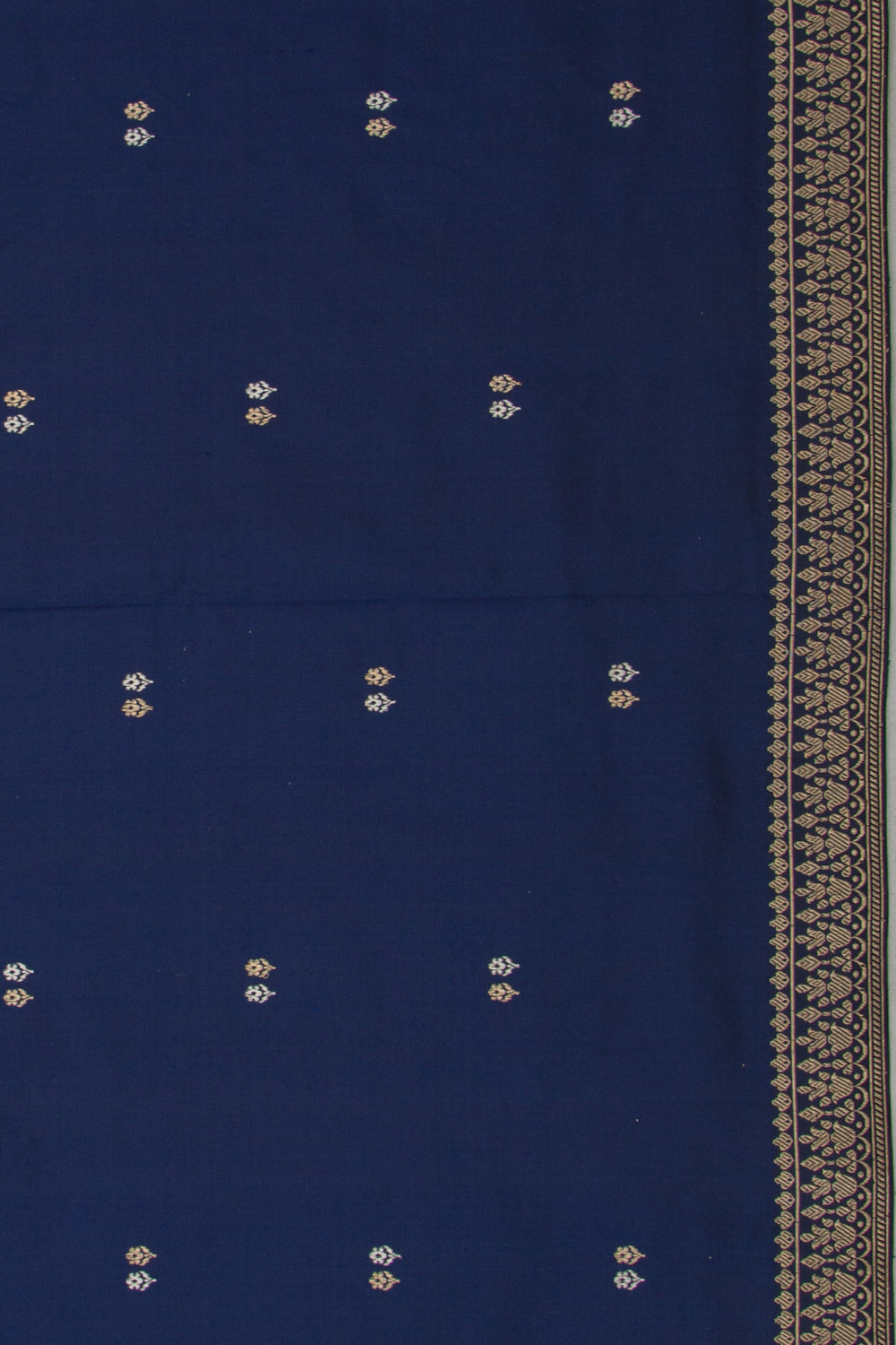 Banarasi Katan Silk Butta Dark Blue Saree
