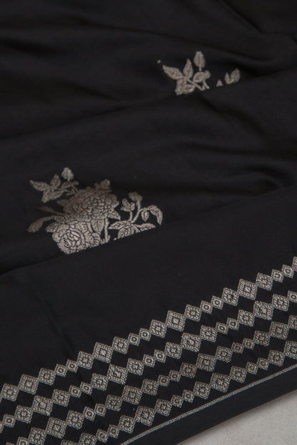 Banarasi Katan Silk Butta Black Saree