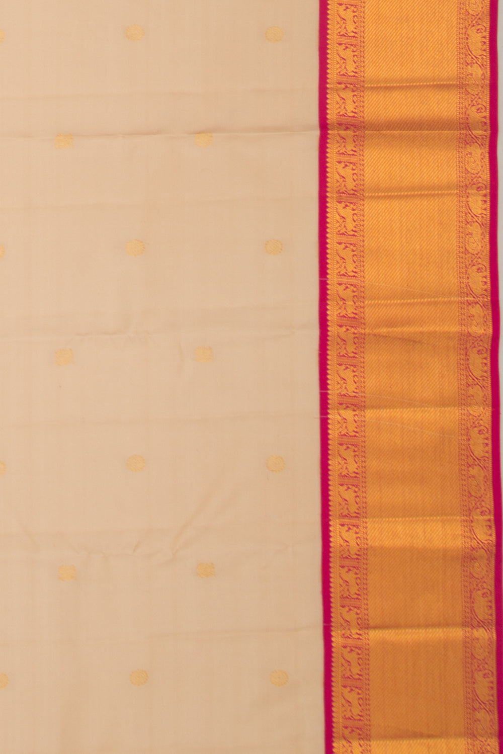 Kanchipuram Silk Butta Peach Saree
