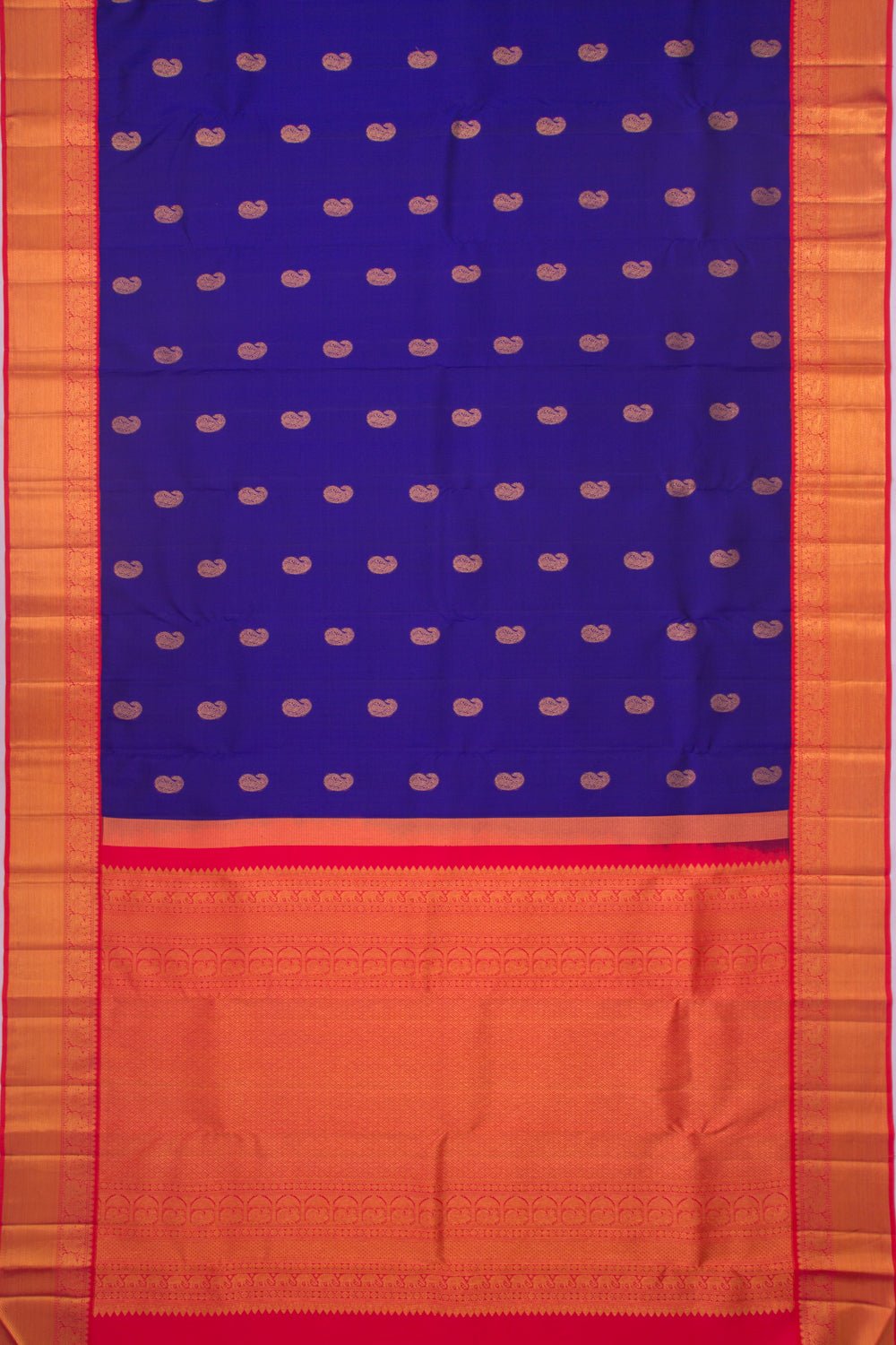 Kanchipuram Silk Butta Royal Blue Saree
