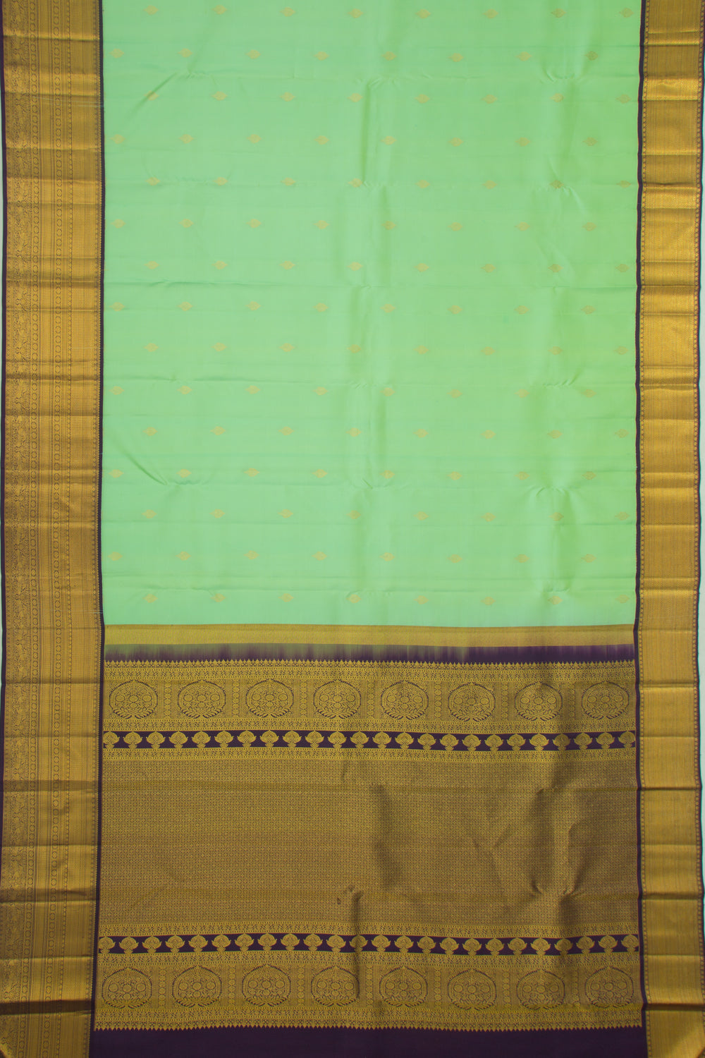Kanchipuram Silk Butta Pastel Green Saree