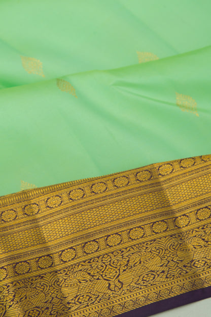 Kanchipuram Silk Butta Pastel Green Saree