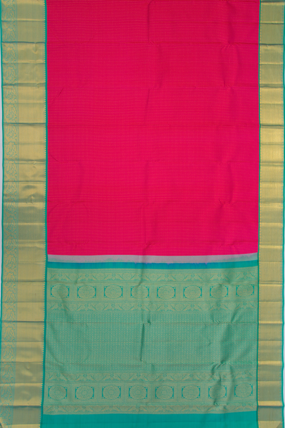Kanchipuram Silk Brocade Pink Saree