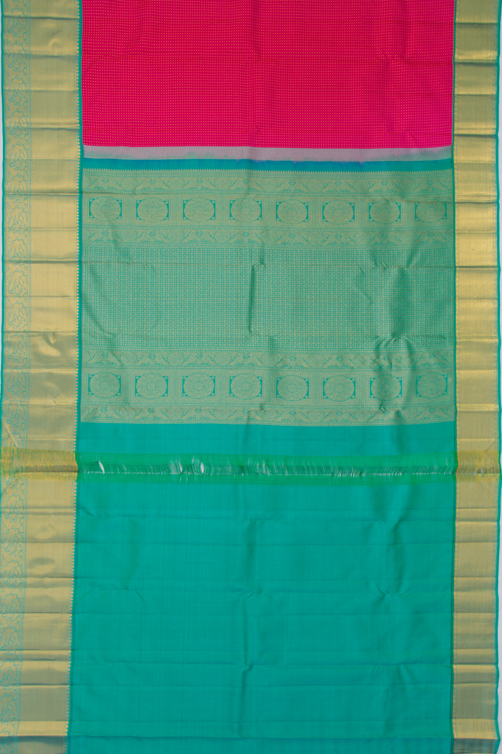 Kanchipuram Silk Brocade Pink Saree