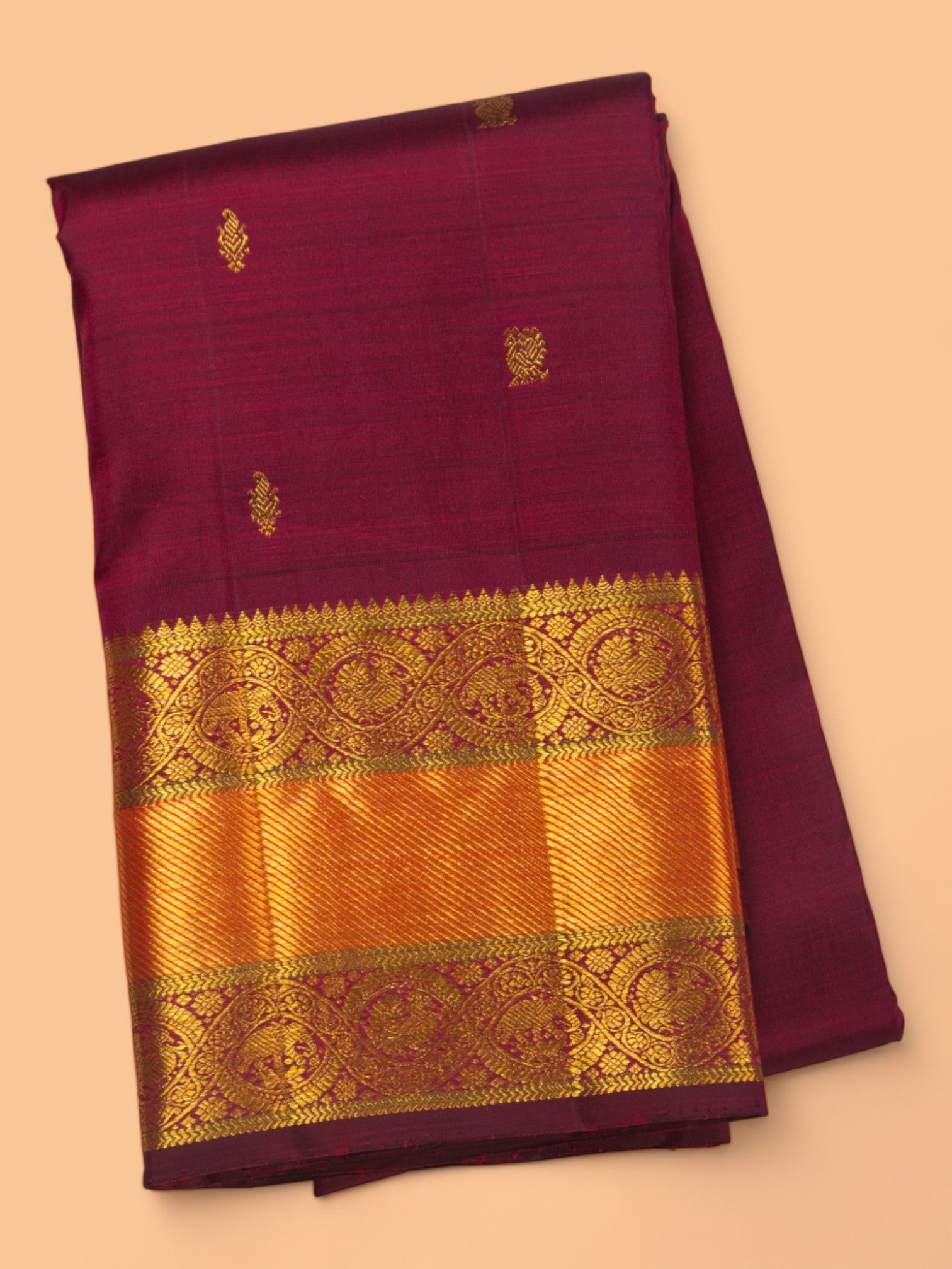 Kanchipuram Silk Butta Purple Saree