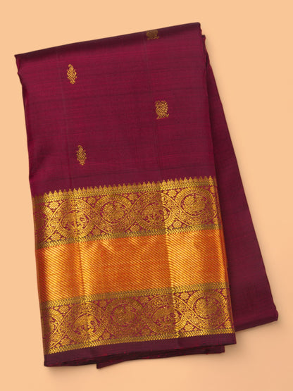 Kanchipuram Silk Butta Purple Saree