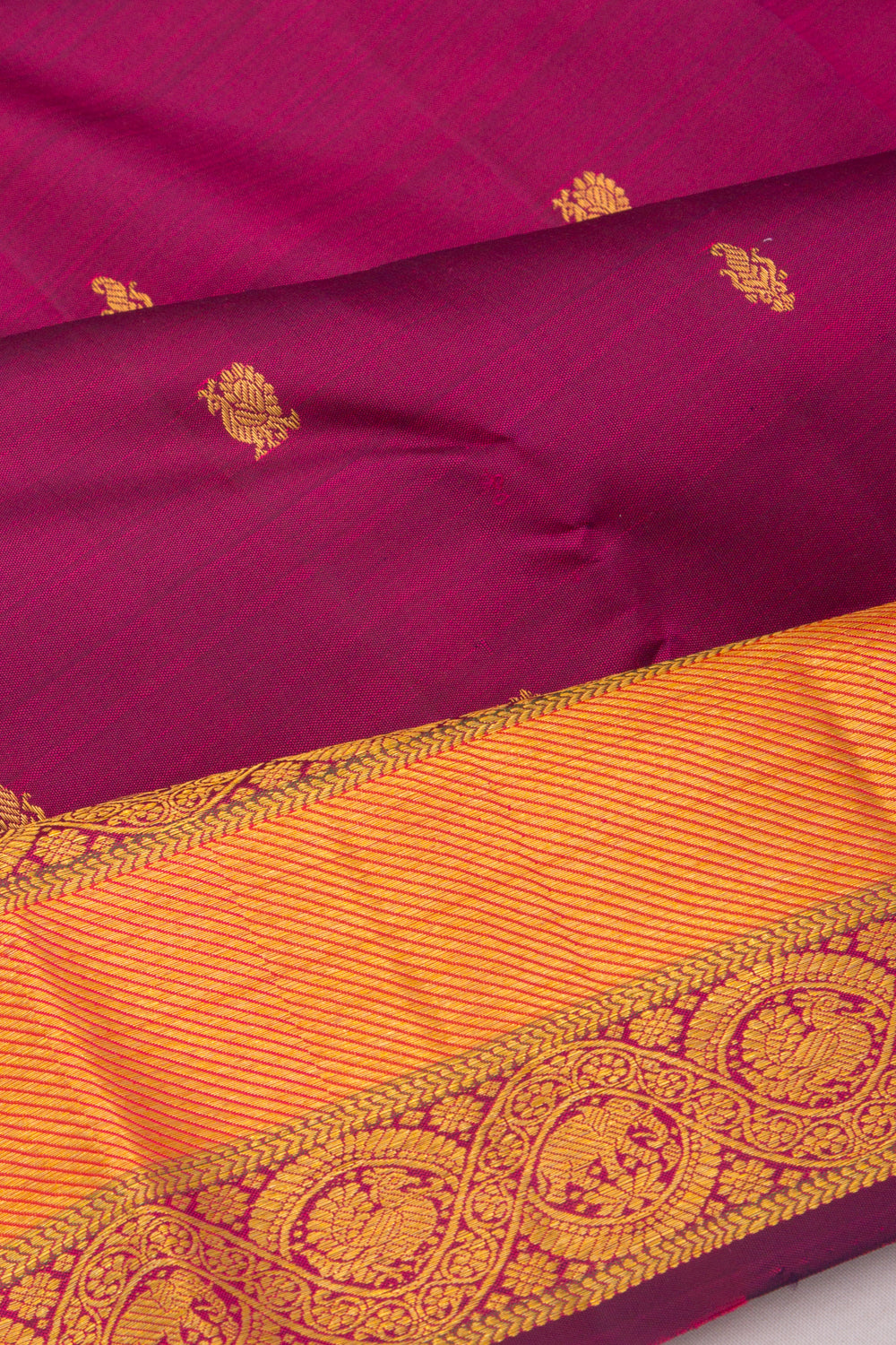 Kanchipuram Silk Butta Purple Saree