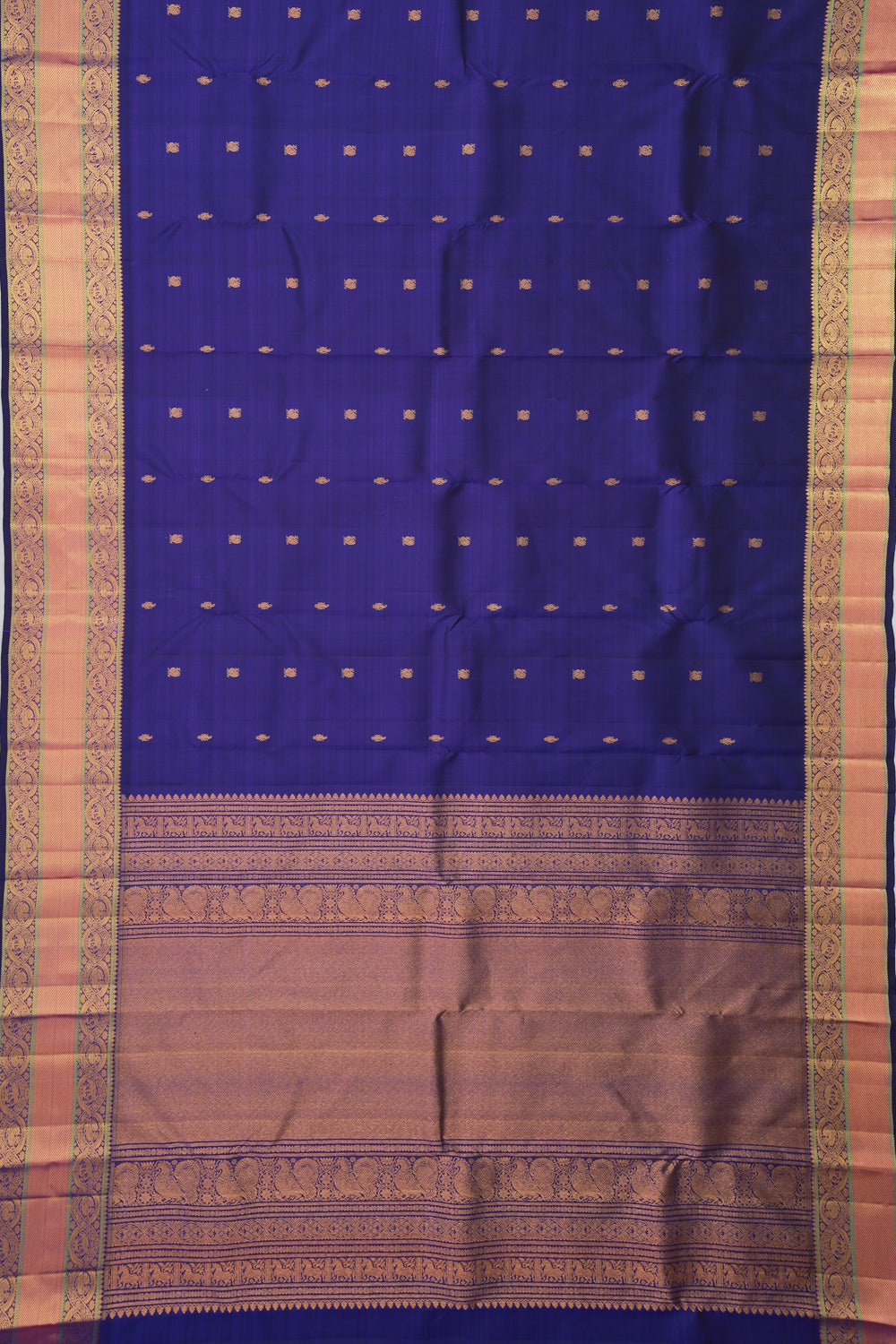 Kanchipuram Silk Butta Royal Blue Saree