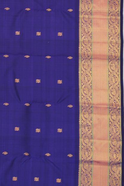 Kanchipuram Silk Butta Royal Blue Saree