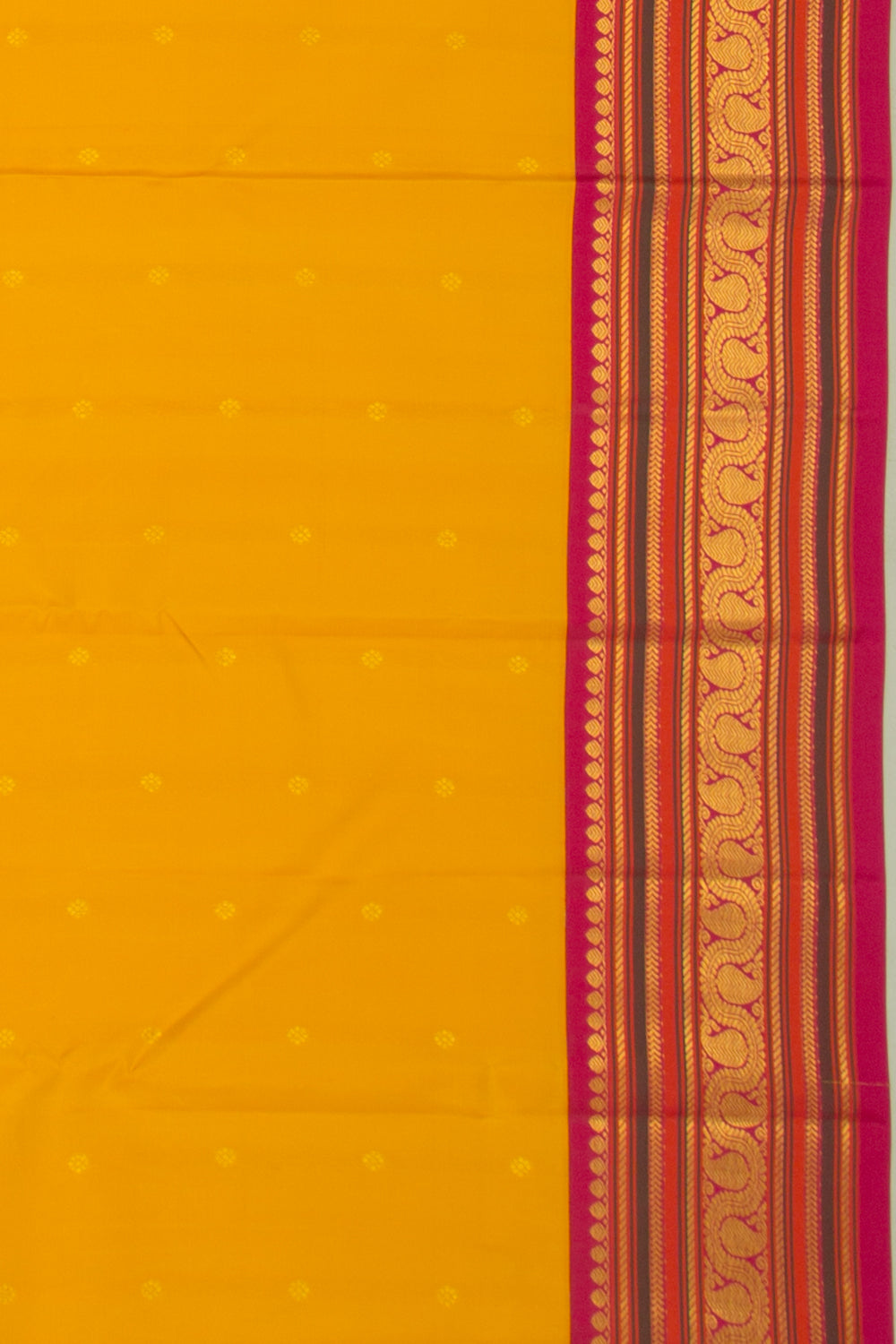 Kanchipuram Silk Butta Yellow Saree