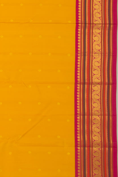 Kanchipuram Silk Butta Yellow Saree