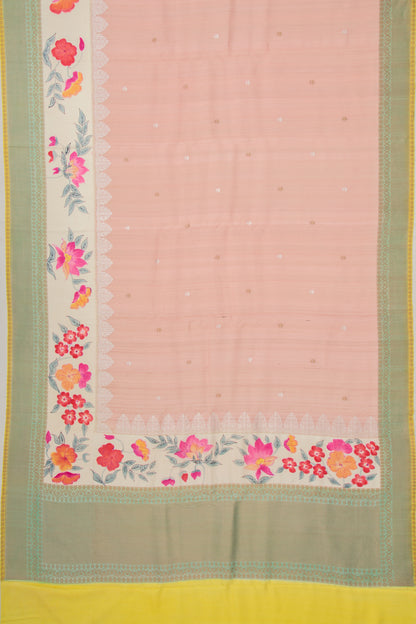 Banarasi Tussar Georgette Butta Peach Saree